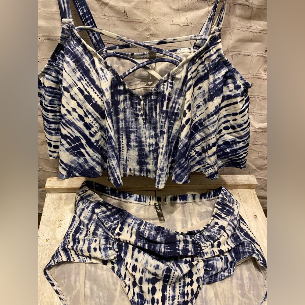 Torrid Blue and White Tie-Dye Two-Piece Set